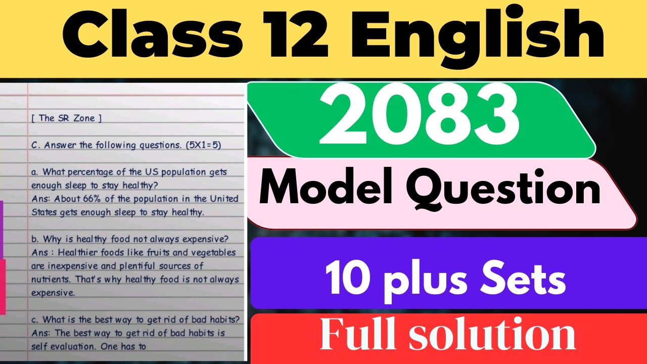 Class 12 English Model Question 2026 || Class 12 English Model Question 2083 Solution
