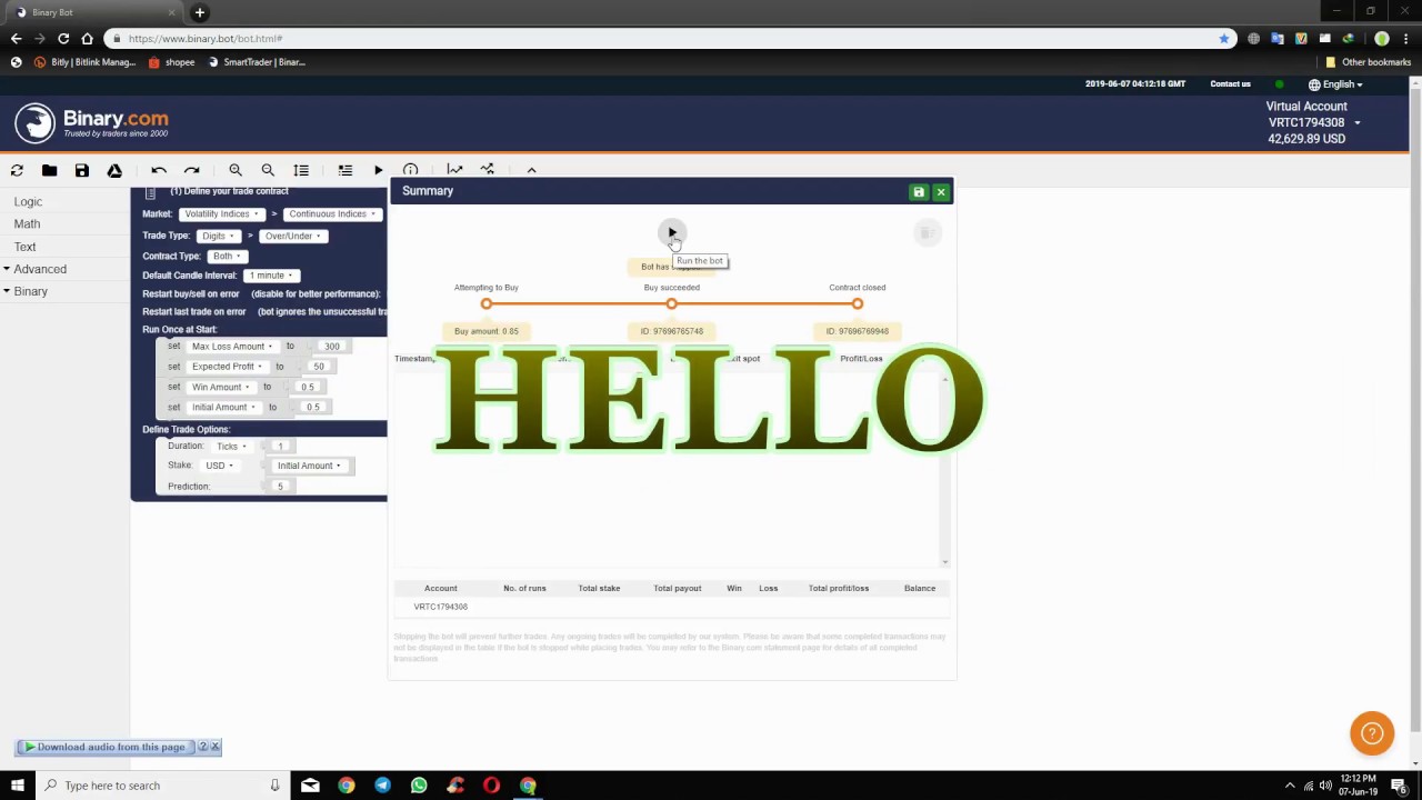 BINARY BOT 2019 FREE DOWNLOAD OVER PRO V.2 UPDATE
