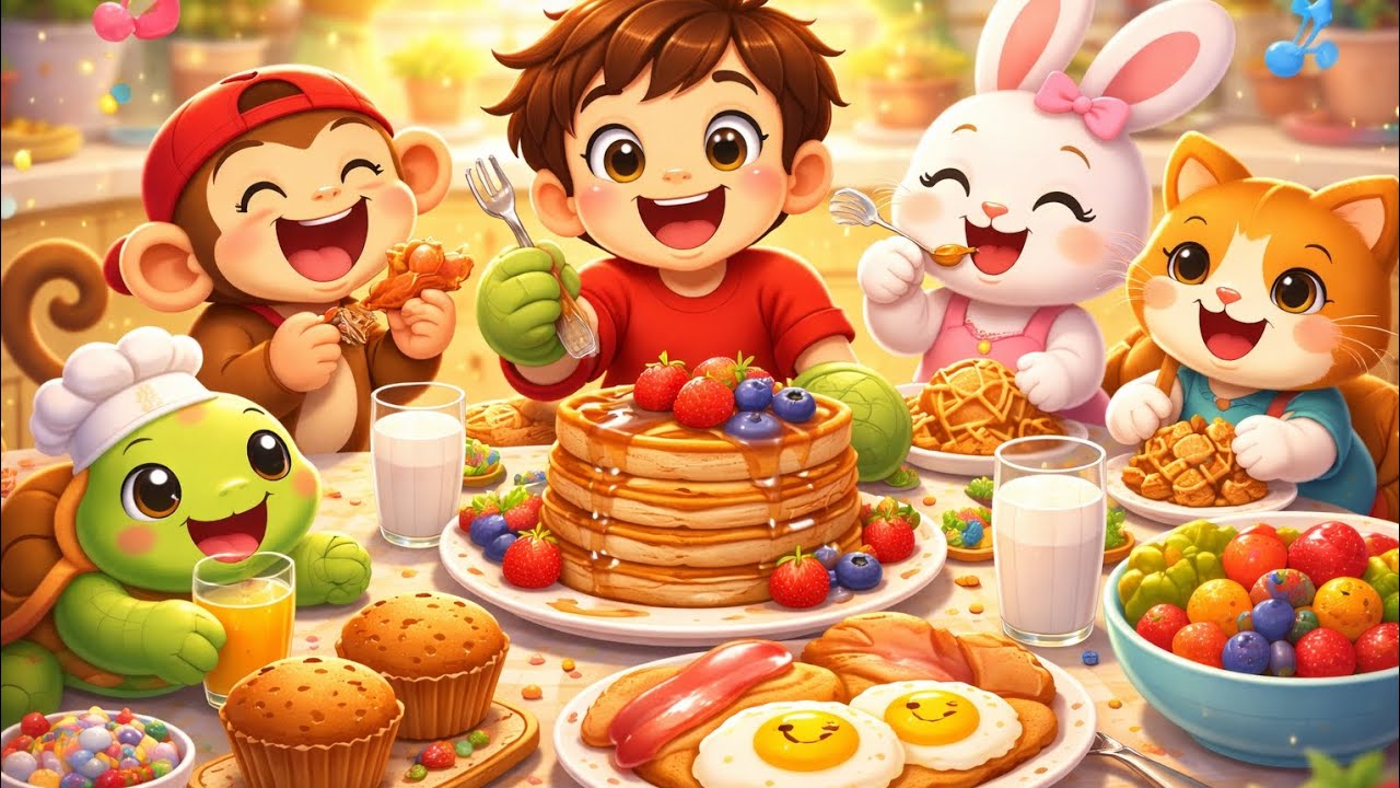Kookie’s Breakfast Song | Fun Cooking with Animal Friends 🍳🐾| LittleBellsKidsTV 