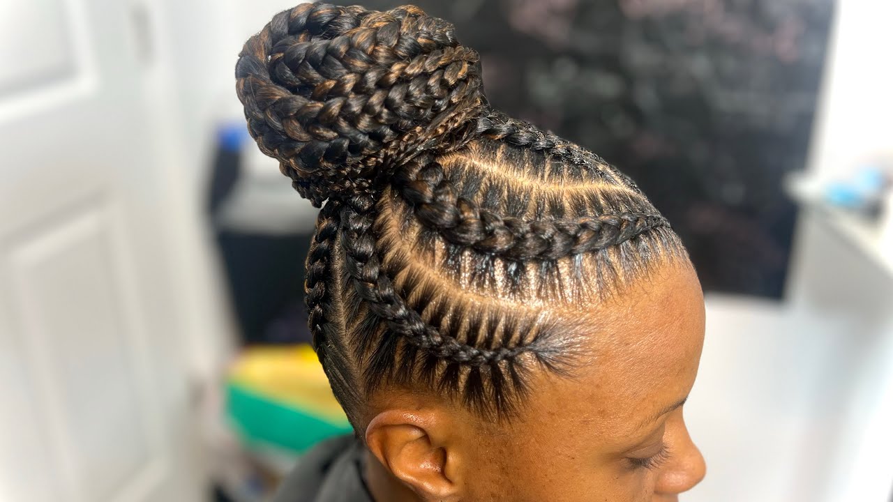 Stitch ponytail | feed in braids