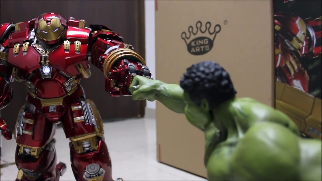 AOU -GO TO SLEEP SCENE ! 1/9 Hulkbuster With Jackhammer arm by King Arts !