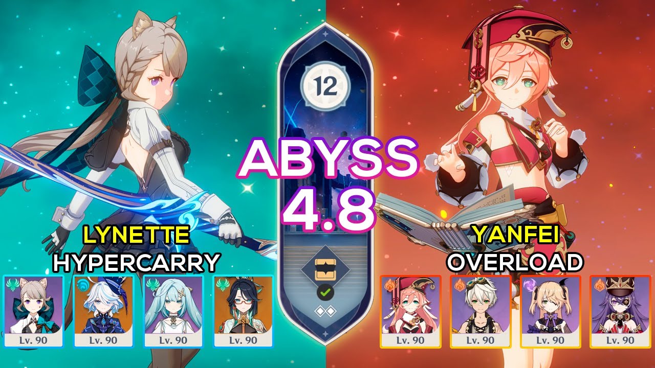 C6 Yanfei Overload & C6 Lynette Hypercarry | Spiral Abyss 4.8 | Genshin Impact