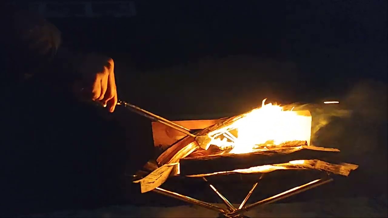 第2回焚き火(風が強くなり途中で中止しました&hellip;)