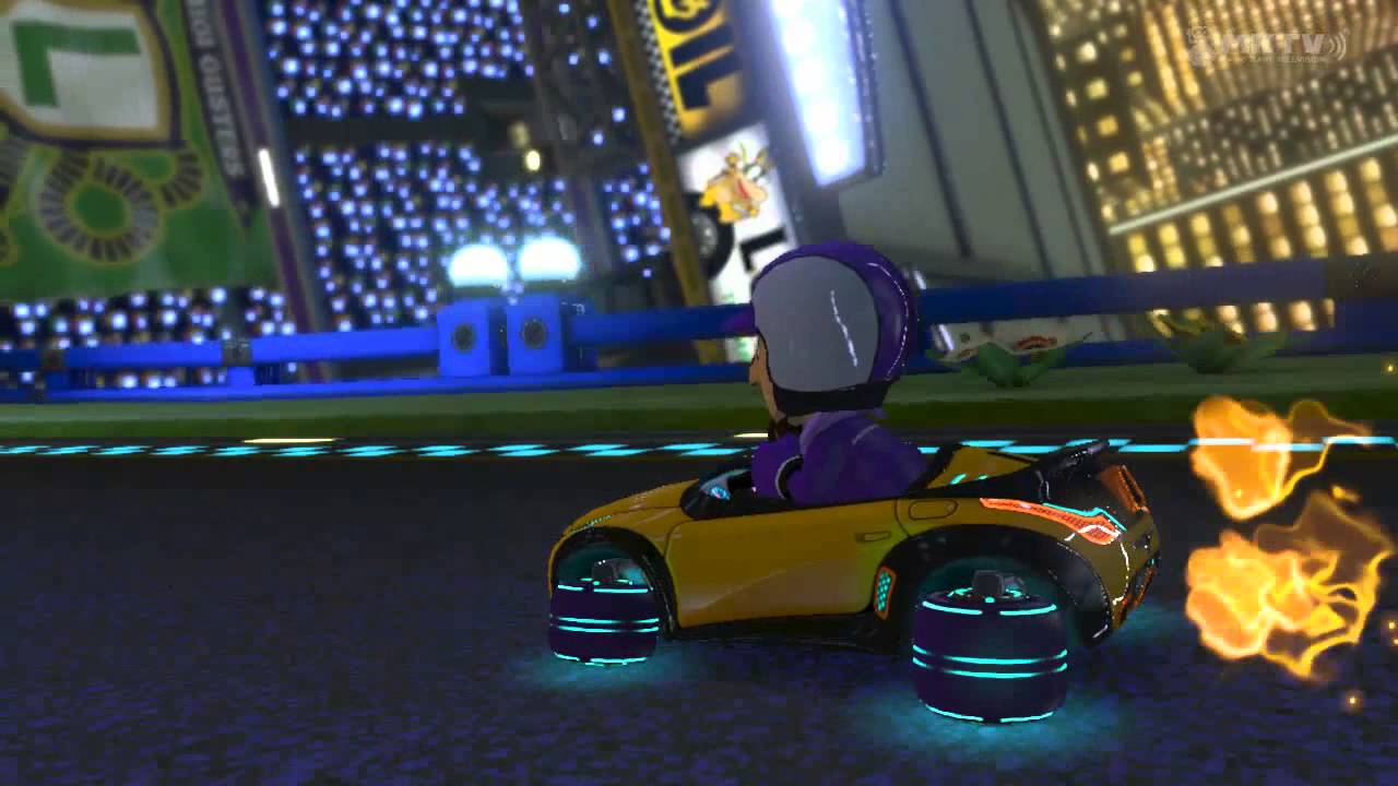 Mii Burning Rubber in Mario Kart Stadium