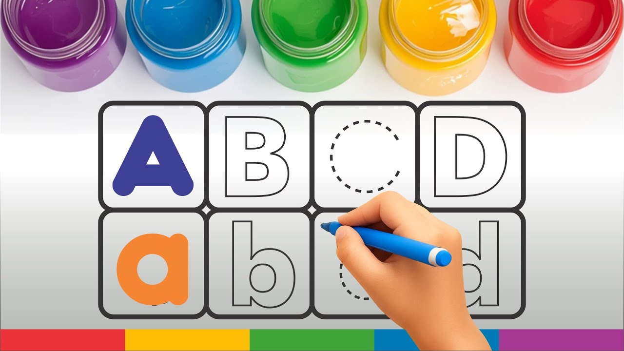 Alphabet Tracing for Toddler along with dotted line, ABC song, Kids rhymes, abcd, A to Z