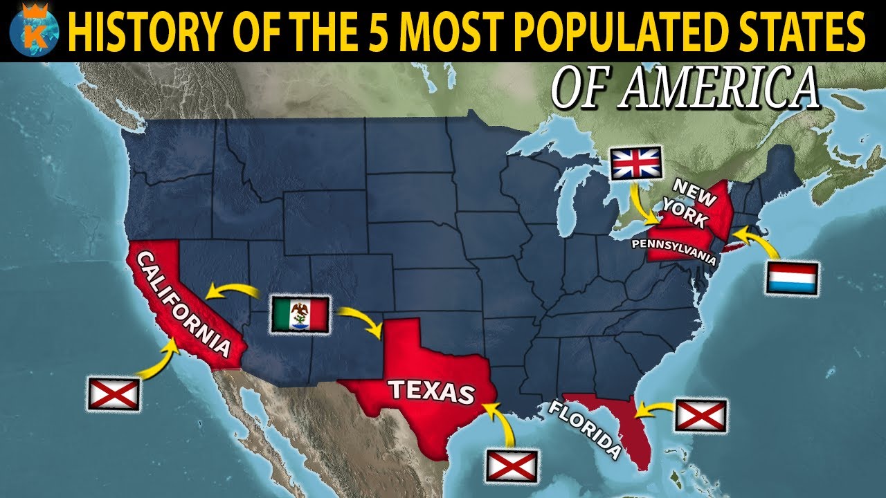 The History of California, Texas, Florida, New York & Pennsylvania - All Parts