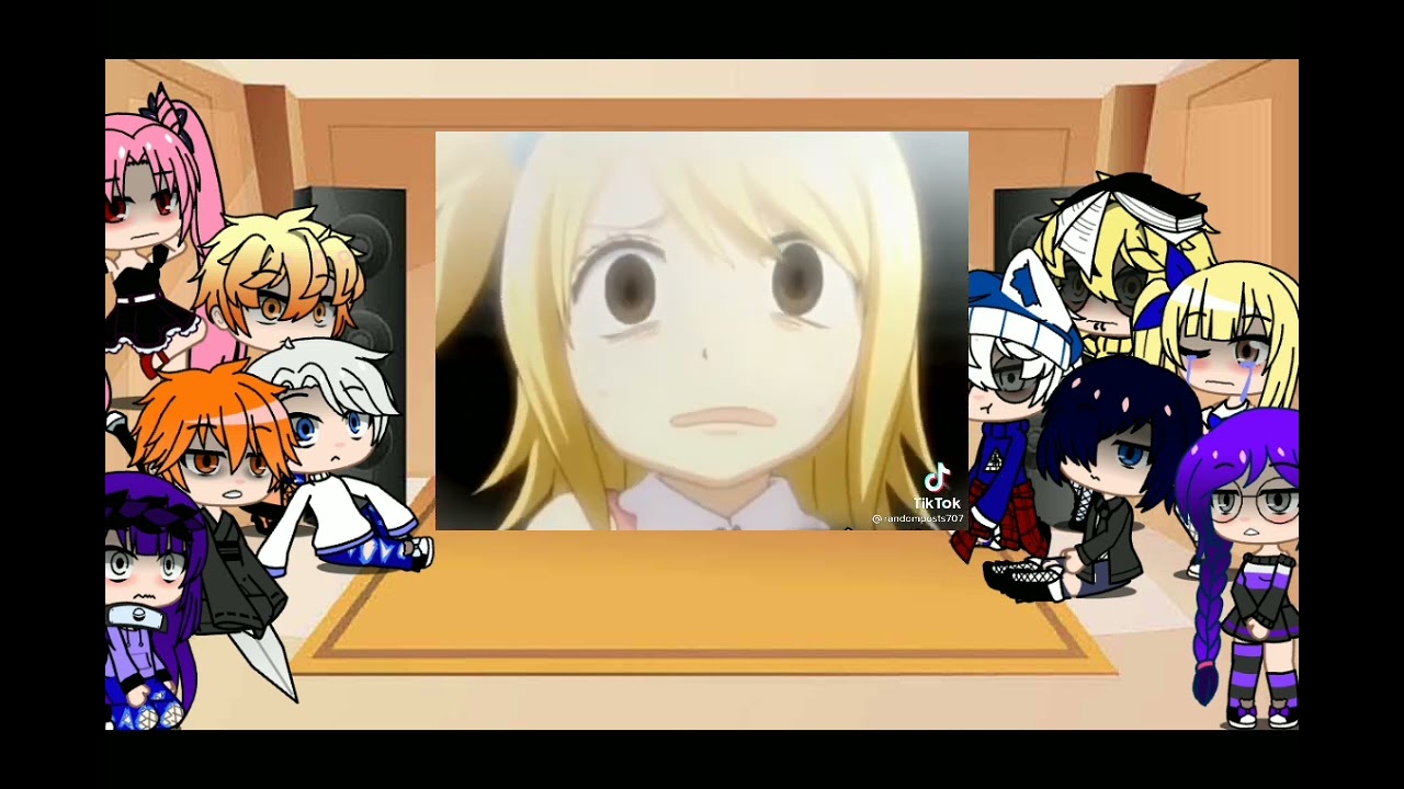 Some of my favorite Anime characters react to each other |Part for |Lucy Heartfilia |Who is next?♡