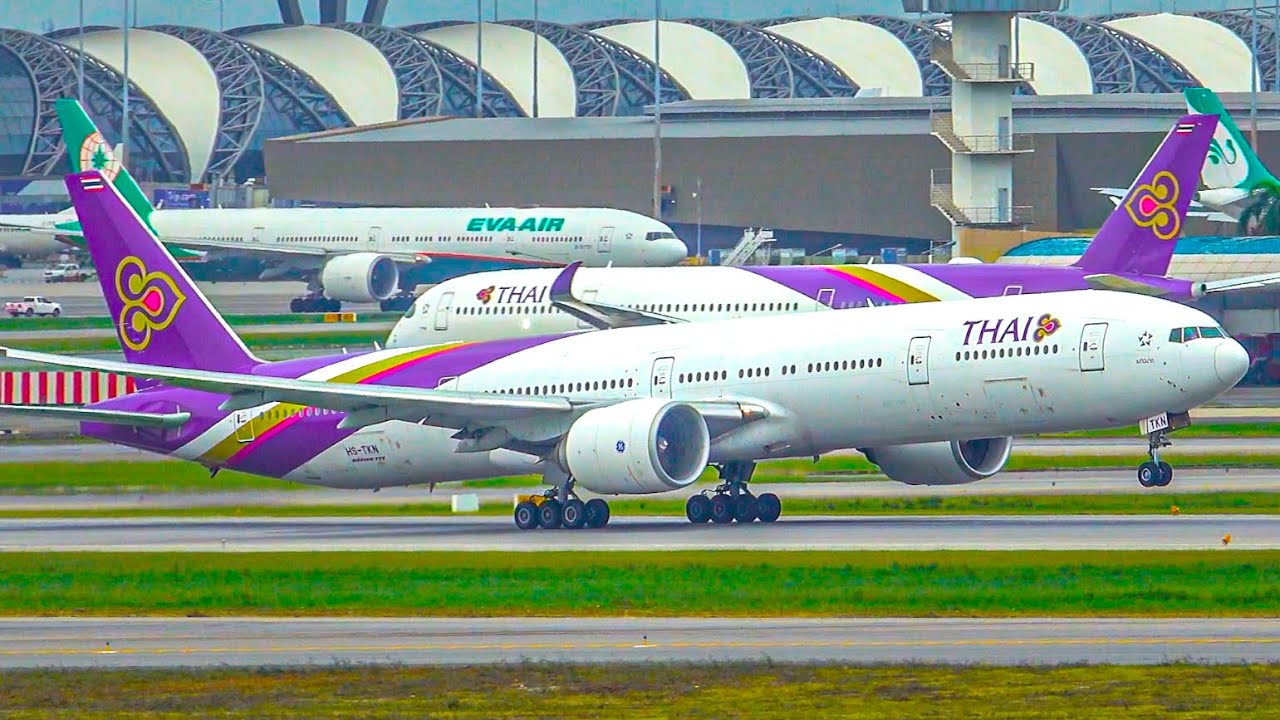 ✈️🇹🇭20 Minutes of THE BEST CLOSE UP PLANE SPOTTING BANGKOK | ROAR ENGINE SOUND TAKE OFFS [BKK/VTBS]