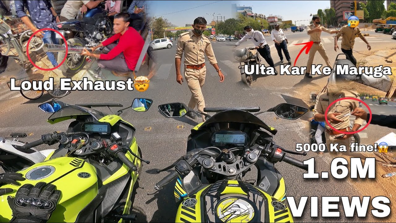 Police Caught Us Due To Loud Exhaust My Hulk😰 | Trying Bullet Exhaust In MT 15 😱
