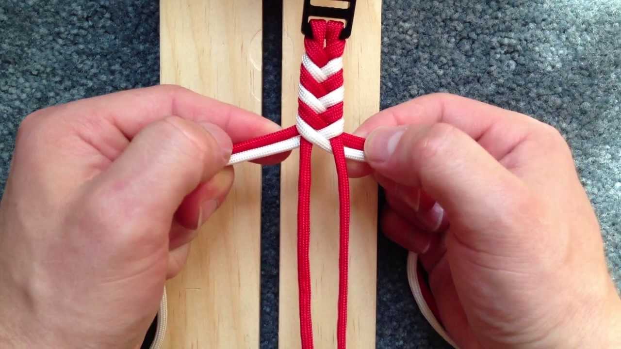 Tutorial on how to add colors to Fishtail Braid paracord bracelet