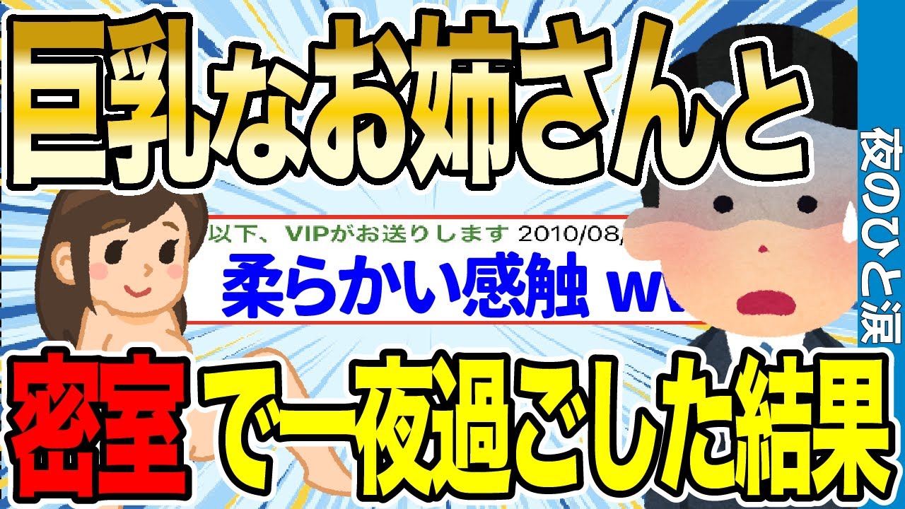 【2ch感動スレ】大学生の俺が巨●なお姉さんと密室で一夜過ごすことに→想像を超える結末にスレ民大号泣【ゆっくり解説】