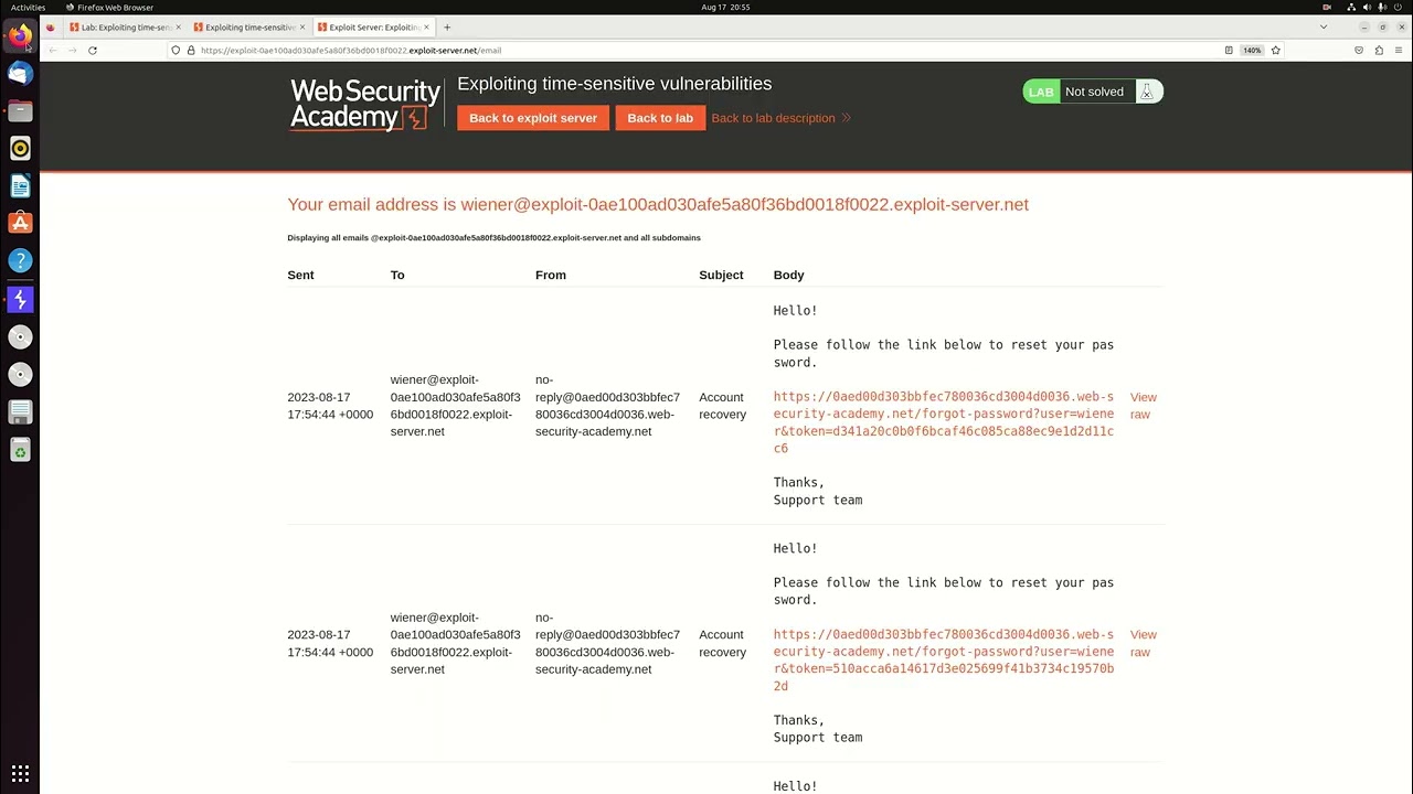Exploiting time sensitive vulnerabilities