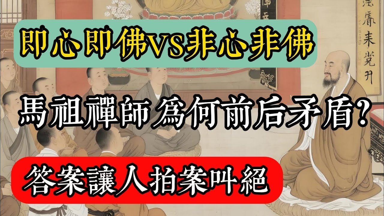 即心即佛VS非心非佛，馬祖禪師為何前後矛盾？答案讓人拍案叫絕！#佛教 #佛家 #佛法 #佛學知識 #佛學智慧 #修心修行 #佛教文化 #禪悟人生 #傳統文化