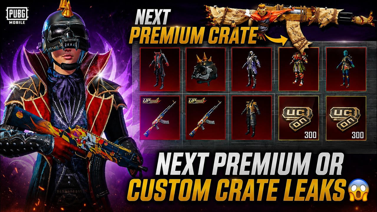 NEXT PREMIUM CRATE AND CUSTOM CRATE LEAKS 😱 | INFERNO RIDER HELMET AND AKM HELLFIRE IS BACK |PUBGM