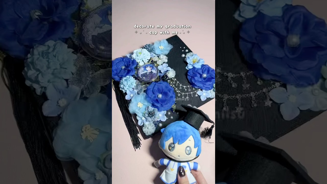 #decorate my #graduation cap with me! 💙 #kaito #vocaloid #diy #oshikatsu #anime #推し活 #デコ