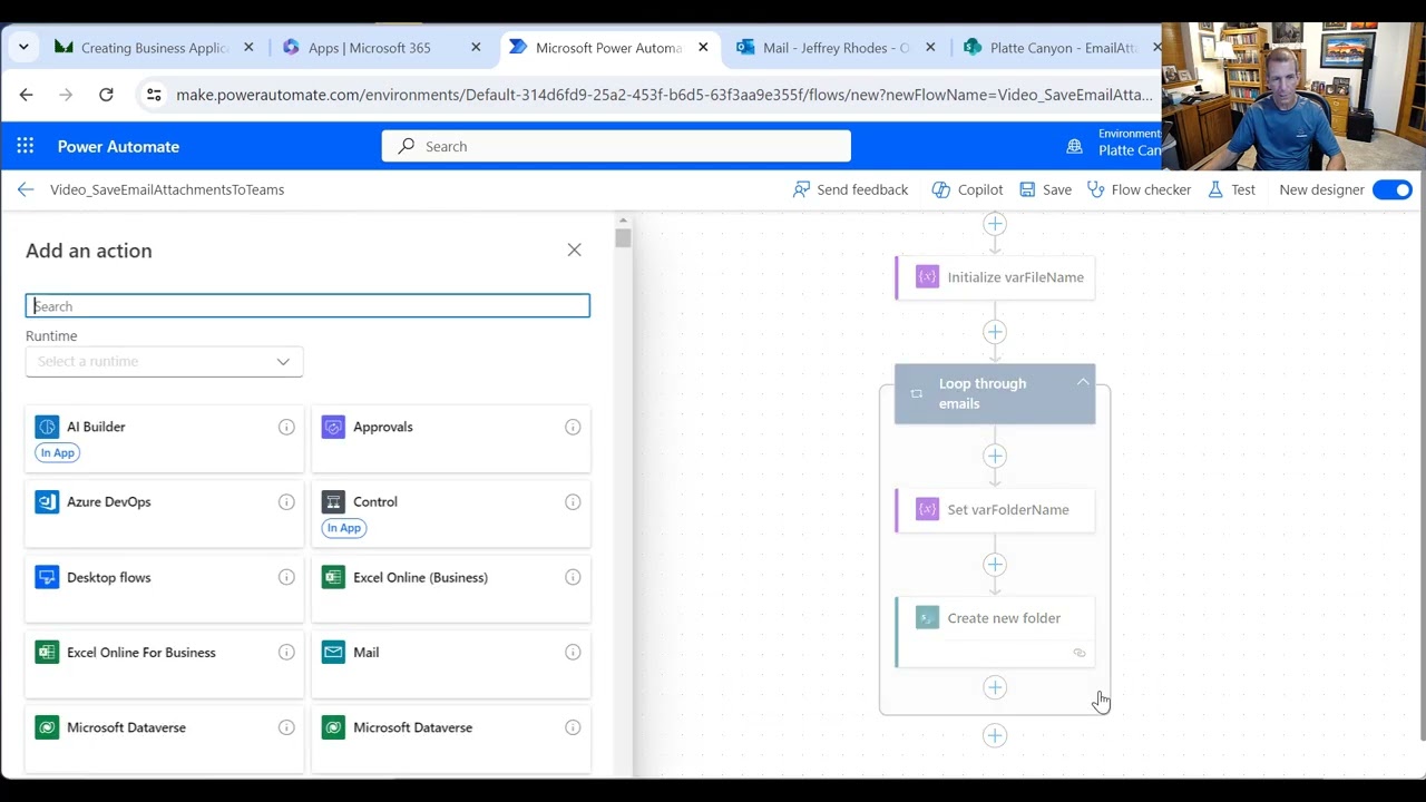 Saving Email Attachments to Teams with Power Automate