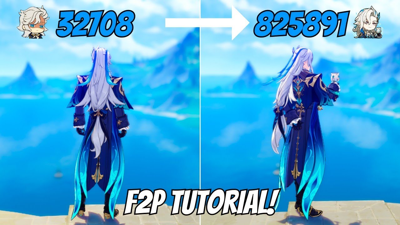 C0 Neuvillette 32K To 830K F2P Nuking Tutorial {Genshin Impact}