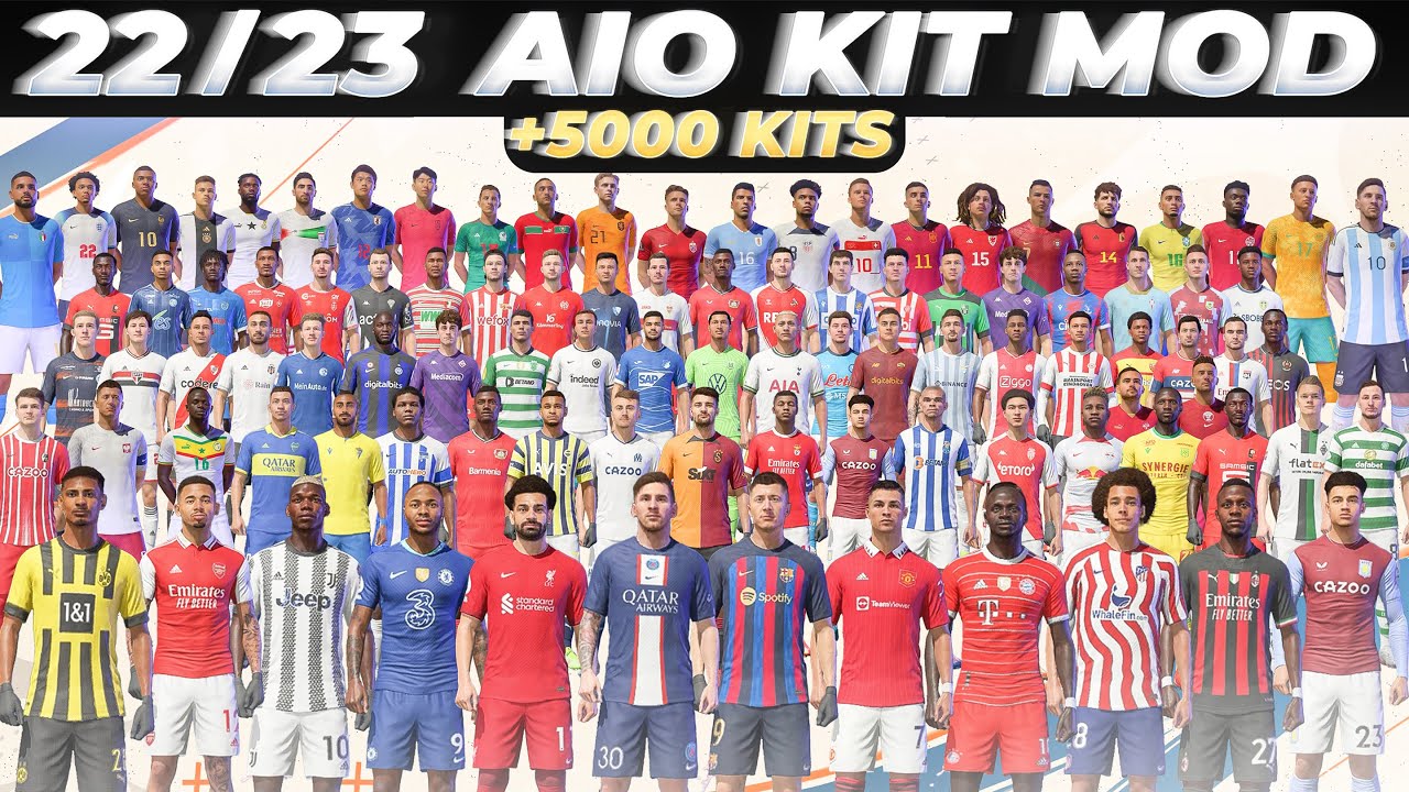 22/23 Kits AIO V15 Mod For FIFA 22 | (5000+ Kits + World Cup Kits + Alternative Kits ) TU17