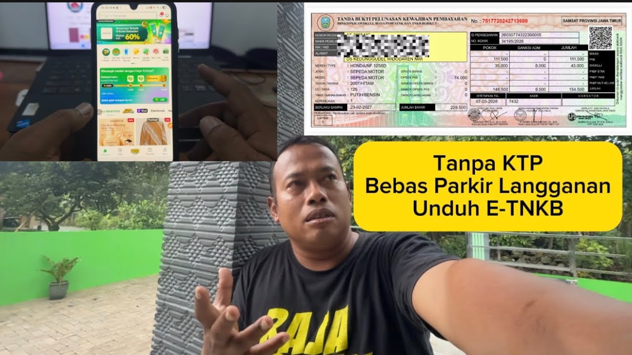 Pengalaman Bayar Pajak Kendaraan Online Lewat HP ~ Tanpa KTP & Bisa Cetak STNK Sendiri, Tidak Parkir