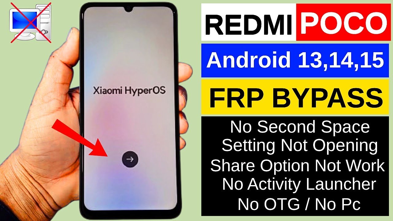 Redmi/Mi/Poco Google Account Remove | Xiaomi FRP Bypass 2026 | No Second Space, No Share Option Open