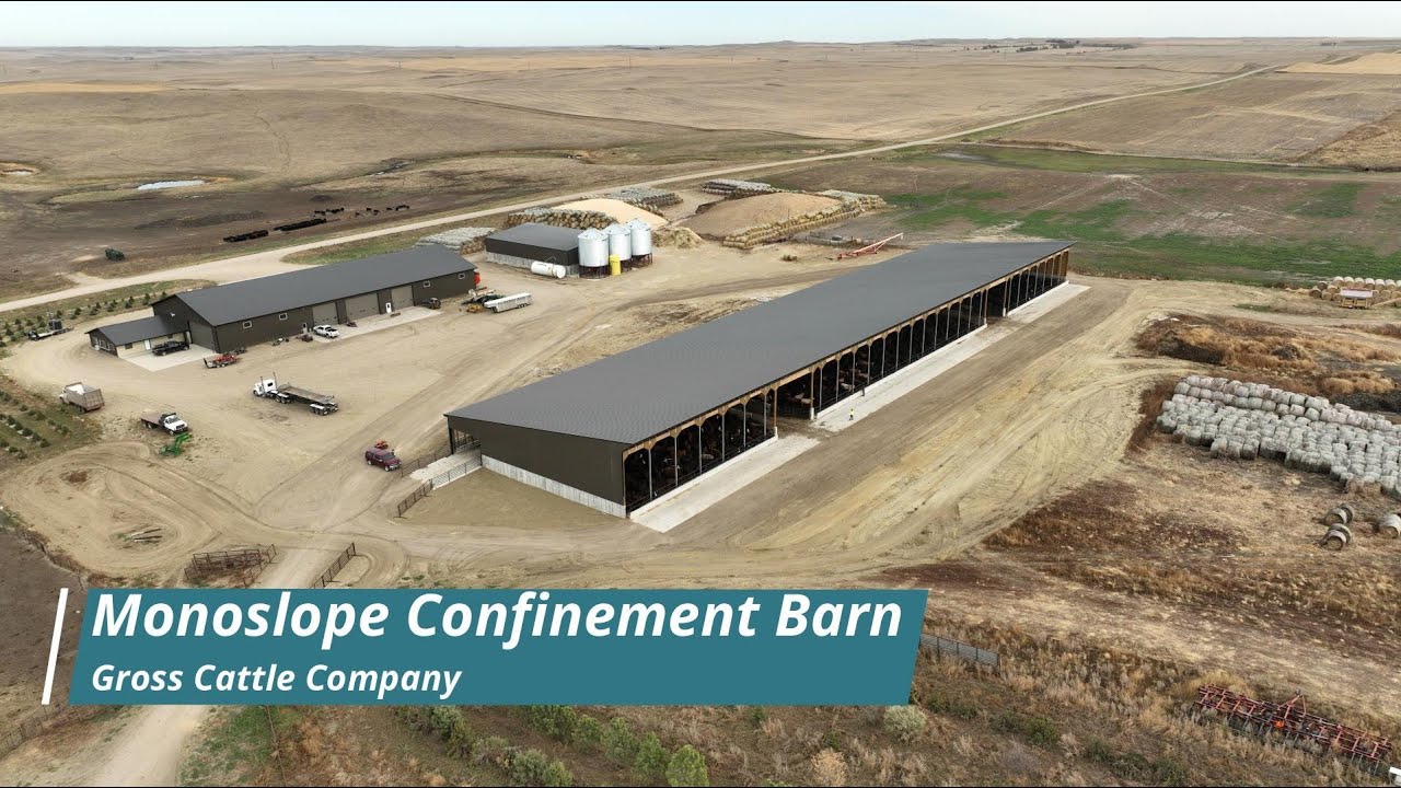 Livestock Monoslope Confinement Barn (Gross Cattle Company)