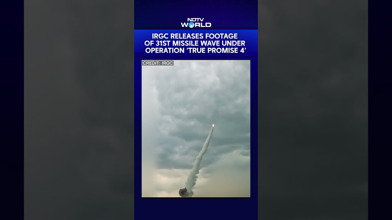 Iran Missile Launch Video | IRGC Releases Footage Of 31st Missile Wave Under Op 'True Promise 4'
