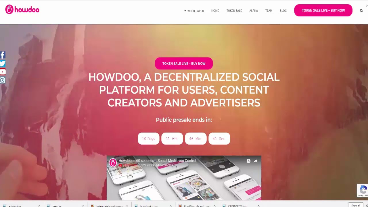 Howdoo-Decentralized Social Platfrom For Users,Content Creators And Advertisers