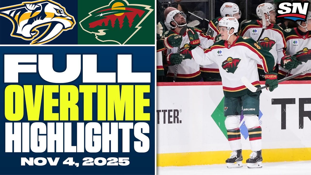 Nashville Predators at Minnesota Wild | FULL Overtime Highlights - November 4, 2025