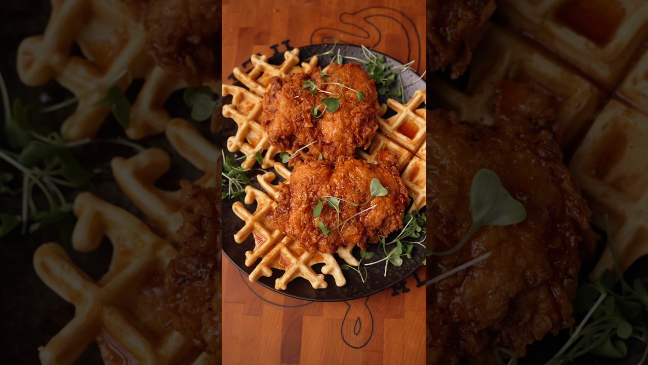 Chicken & Waffles at home #recipe
