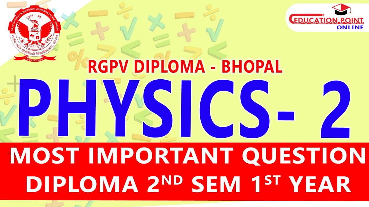 Applied Physics 2 Most Important Question for RGPV Diploma 2nd Semester | Physics 2 Important