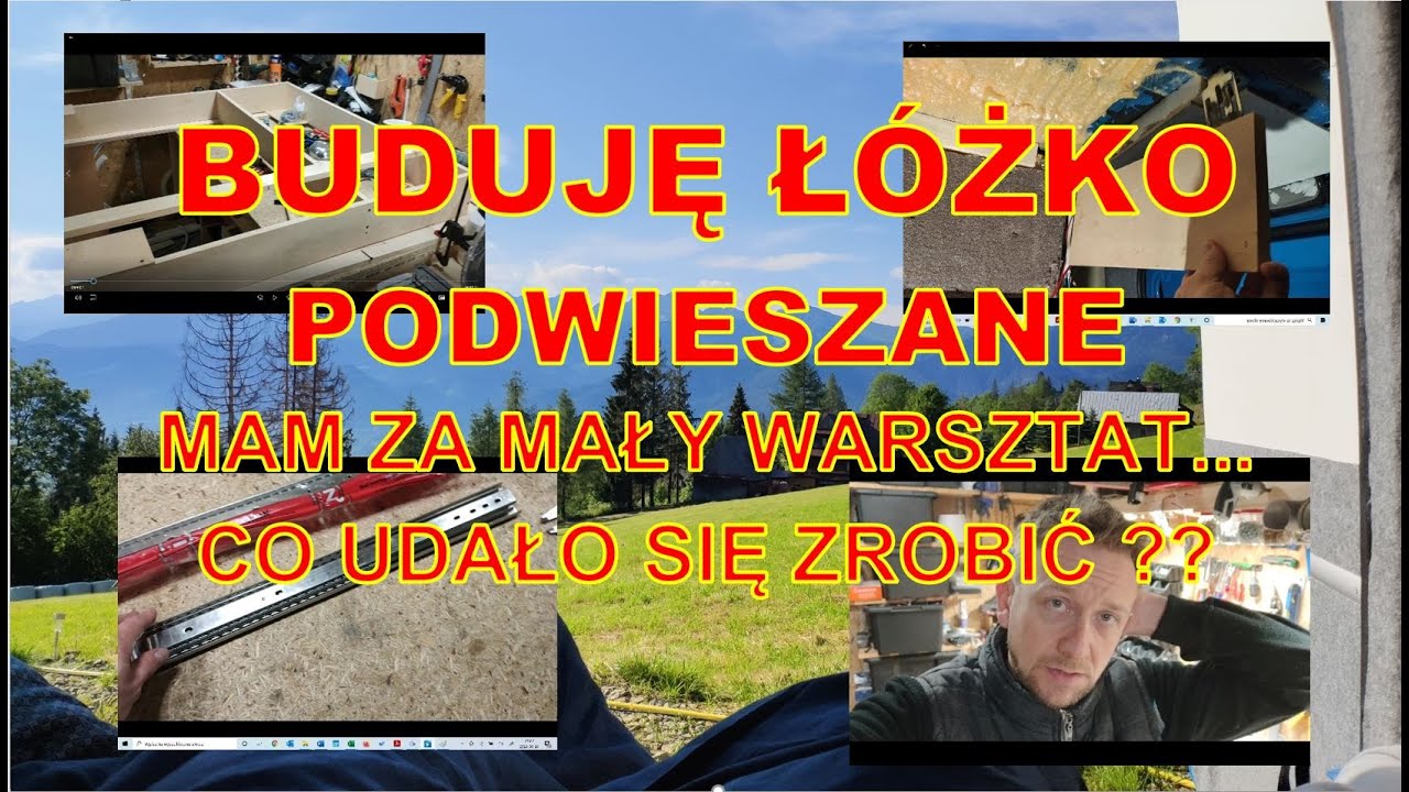 Łóżko w camperze opuszczane z sufitu - część pierwsza