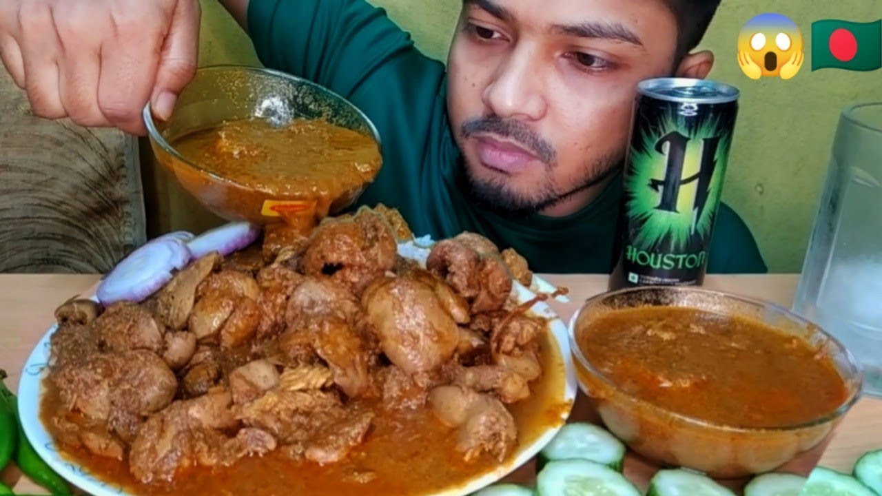 Huge Spicy Chicken Liver Curry With Rice🤪 Extra Grave #hungryhassan