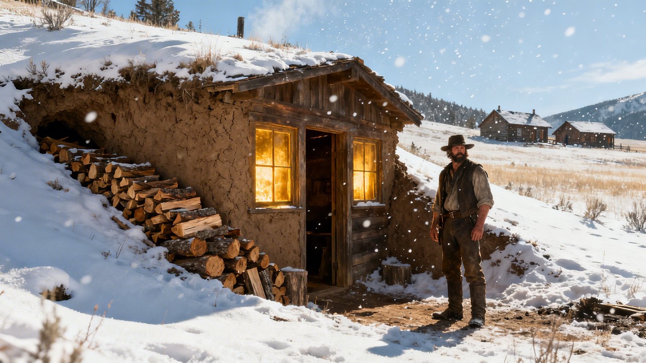NEIGHBORS LAUGHED WHEN HE BURIED HALF HIS SURVIVAL SHELTER — COLD WEATHER SURVIVAL WON