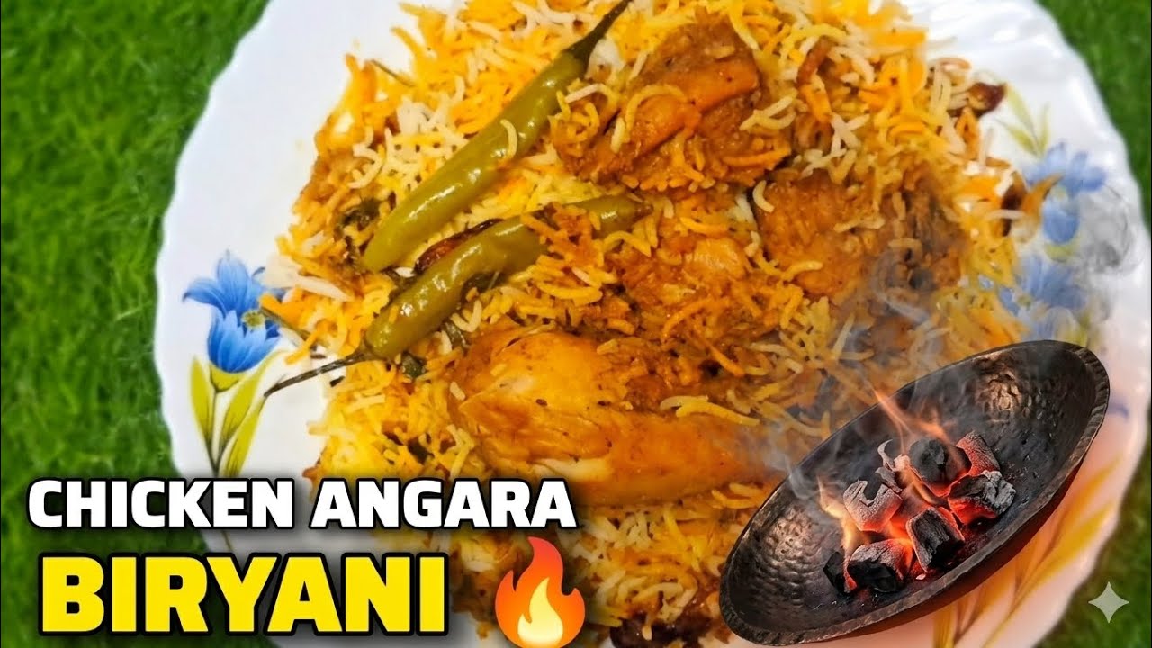 Smoky Angara Chicken Biryani 🍗🔥 Eid Special Dawat Recipe!