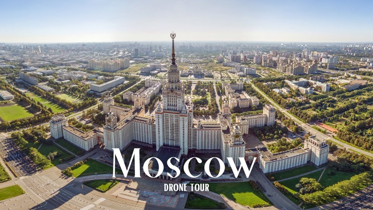 Moscow Aerial Views (4K) | Ring Roads, River & Urban Scale
