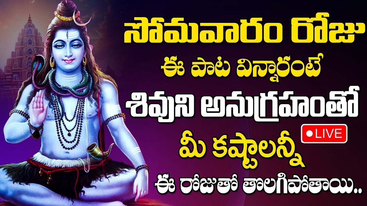 LIVE ;సోమవారం రోజు శివయ్య పాటలు విన్నారంటే పరమేశ్వరుని ఆశీస్సులు పొందుతారు | Lord Shiva Songs Telugu