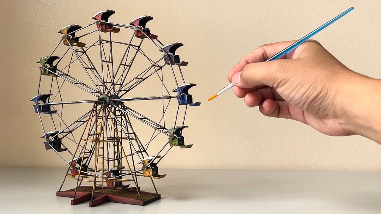 How to Build a Realistic Ferris Wheel : Step-by-step Tutorial | Miniature AMSR Build! 