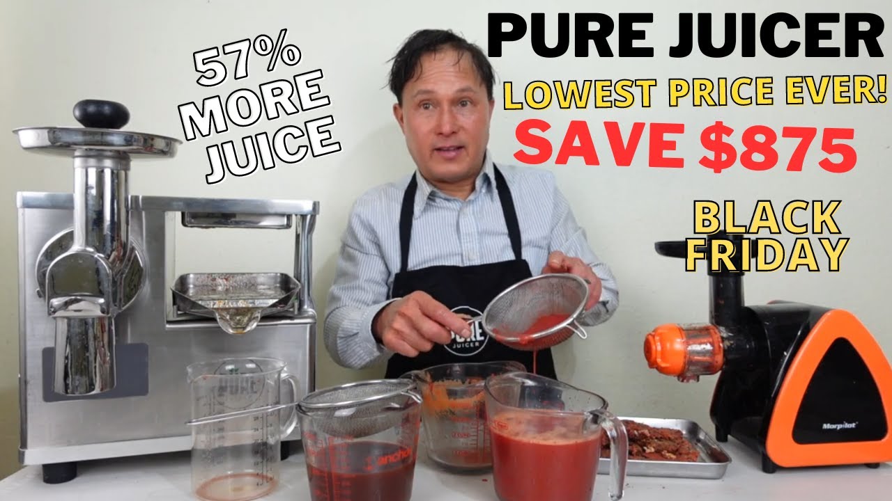Pure Juicer Challenge: 57% More Juice than a Plastic Cold Press!