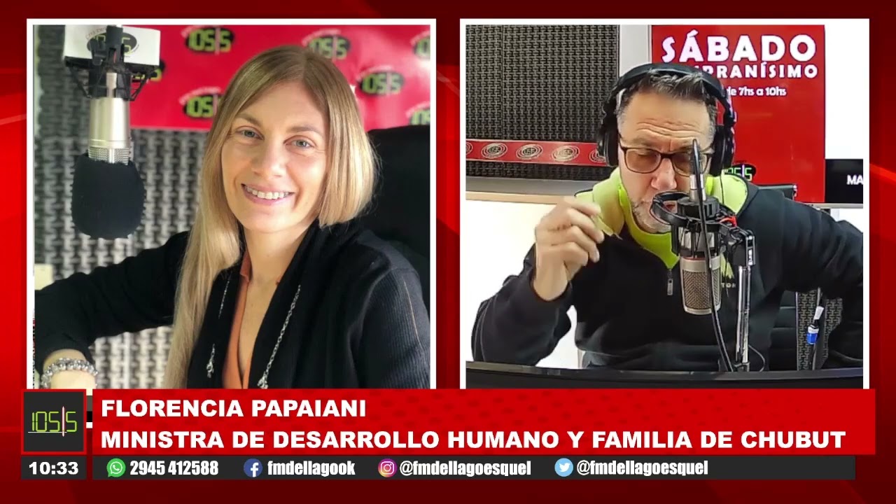 Florencia Papaiani, ministra de desarrollo humano y familia de Chubut