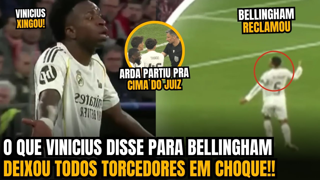 🚨NOSSA!! OLHA A REA&Ccedil;&Atilde;O DE RAIVA DE VINICIUS JR AP&Oacute;S SER COBRADO POR BELLINGHAM NA CHAMPIONS LEAGUE!!