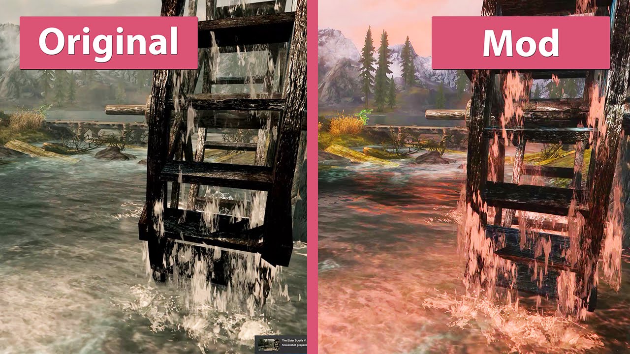 The Elder Scrolls V: Skyrim &ndash; RealVision ENB + Fantasy Effects vs. Vanilla Comparison [60fps]
