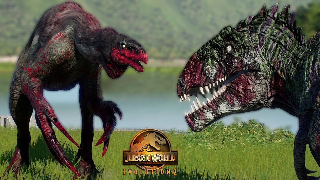 LOS DINOSAURIOS ZOMBIES Y MONSTRUOS DE HALLOWEEN! la pelea de dinosaurios de terror JW Evolution 2