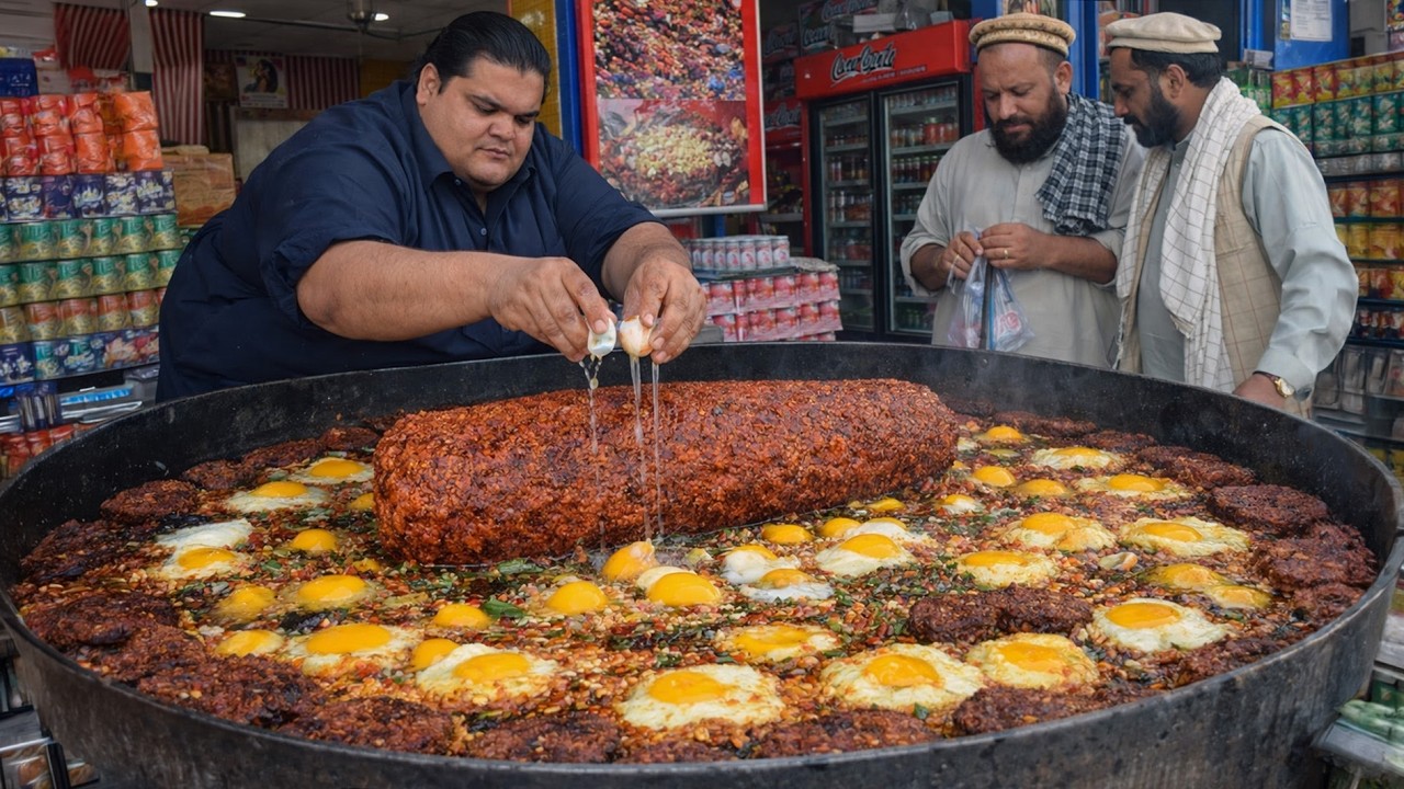 Afghanistan famous Chapli kabab | Eggs Kabab | Olive Kabab | Street food
