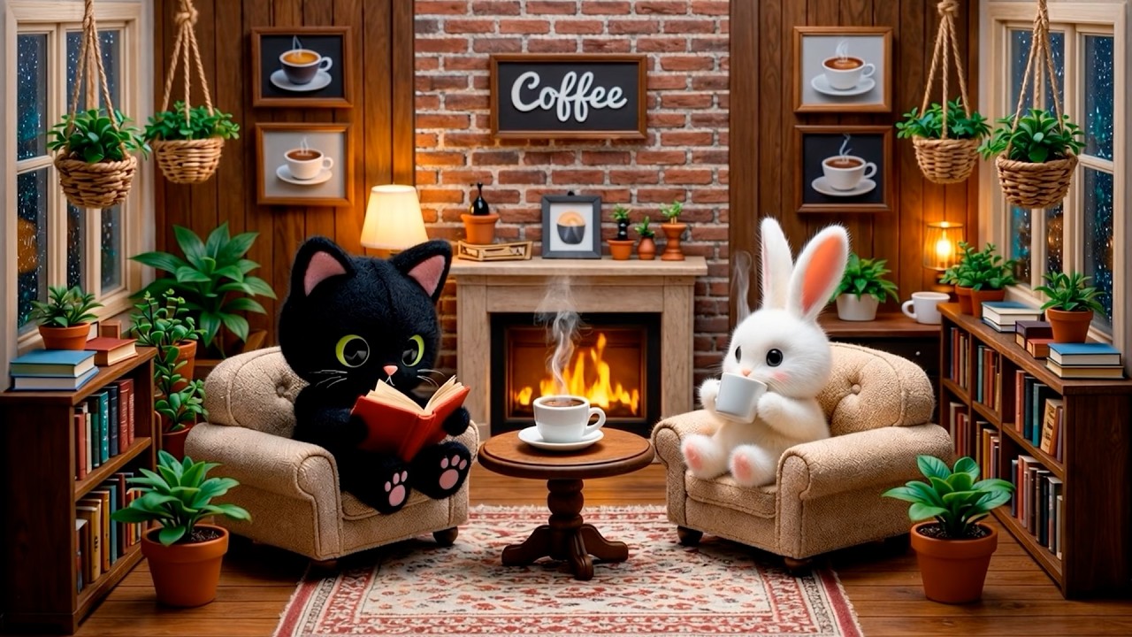 Cozy Cafe Rain ☕🌧️ Jazz Lo-Fi for Reading, Study & Focus