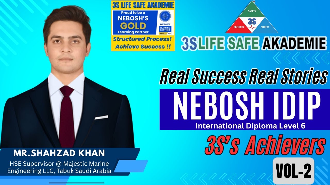 История успеха NEBOSH IDip | Шахзад получил международный диплом NEBOSH | 3S Life Safe Akademie
