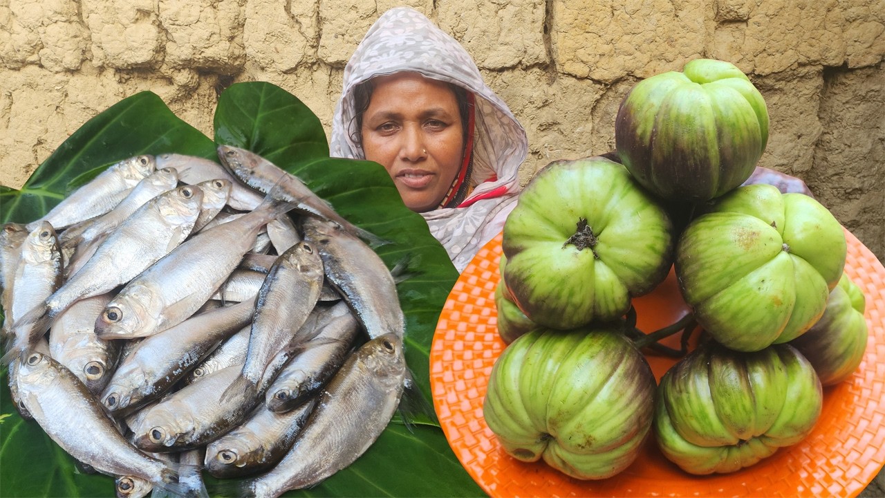 চেটেপুটে খাবে দারুণ স্বাদের নদীর চাপিলা মাছ দিয়ে কামরাঙ্গা বেগুন রান্না Brinjal Chapila Fish Recipe