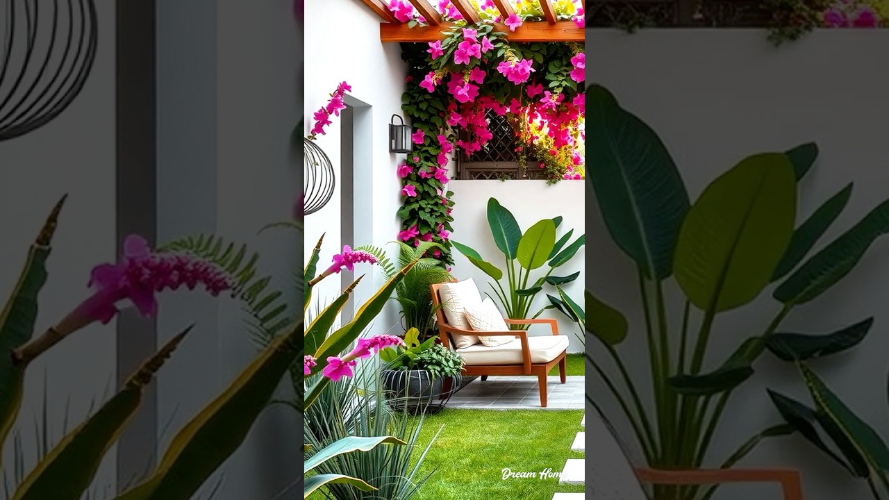 Blooming Backyard Escape #home #gardendelight #garden #eleganthomes #gardenideas #gardendesign