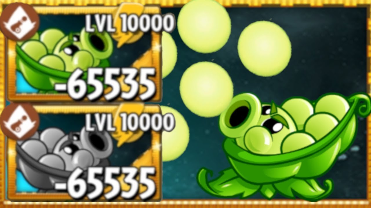 Plants vs Zombies 2 Sling Pea Upgraded to Level 10000 PvZ2