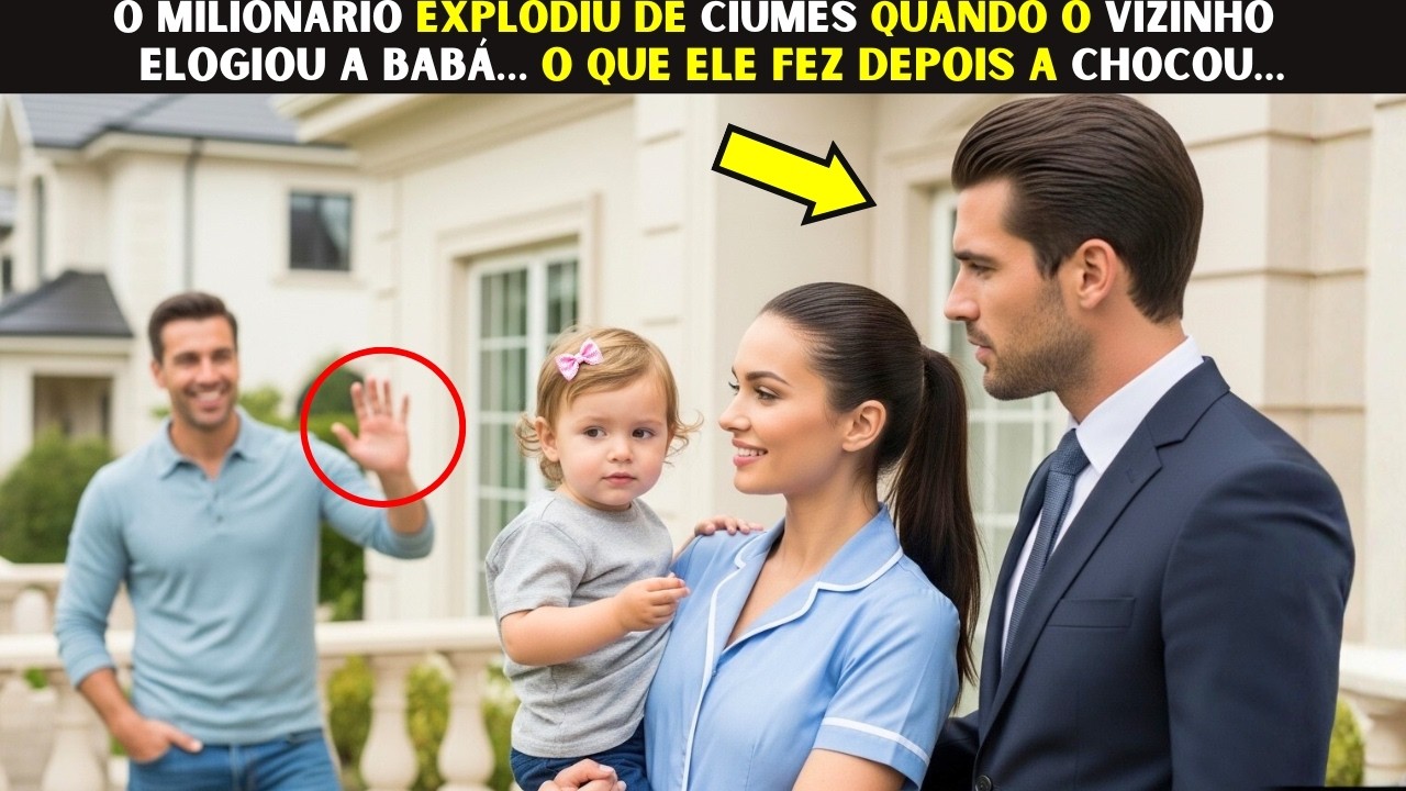 O Milionário explodiu de ciúmes quando o vizinho elogiou a babá… o que ele fez depois a chocou…