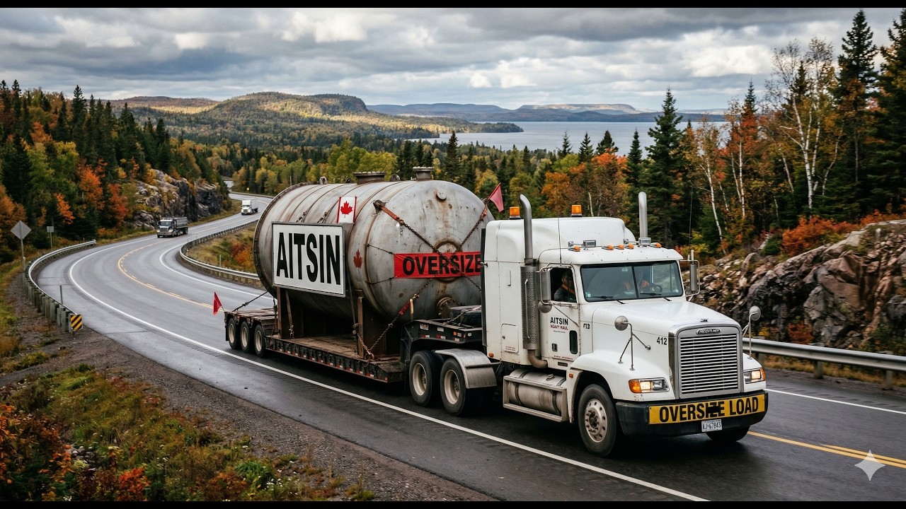🚛 American Truck Simulator | Freightliner FLD | Oversize Pressure Tank Delivery | 4K